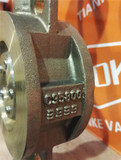 PN16-DN100國標對夾式長系列鎳鋁青銅C95800材質蝸輪操作